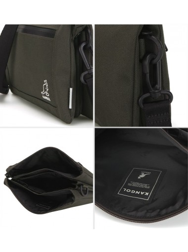 Kangol Keeper Partition Partition Cross Bag - Dark Khaki 3102